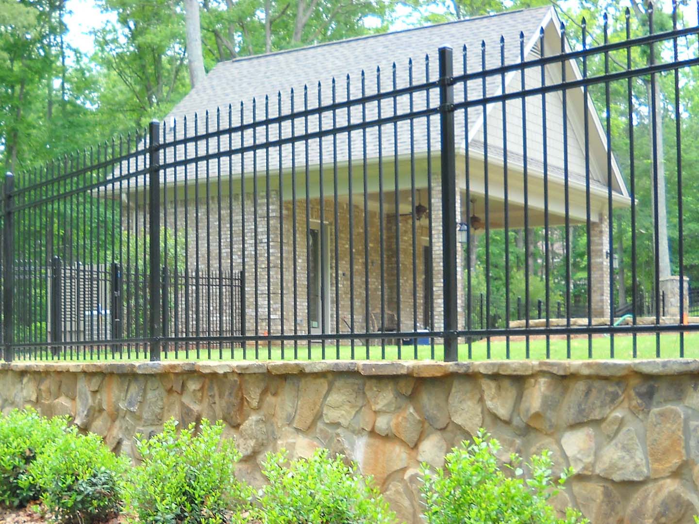 Photo of an ornamental steel North Georgia residential fence