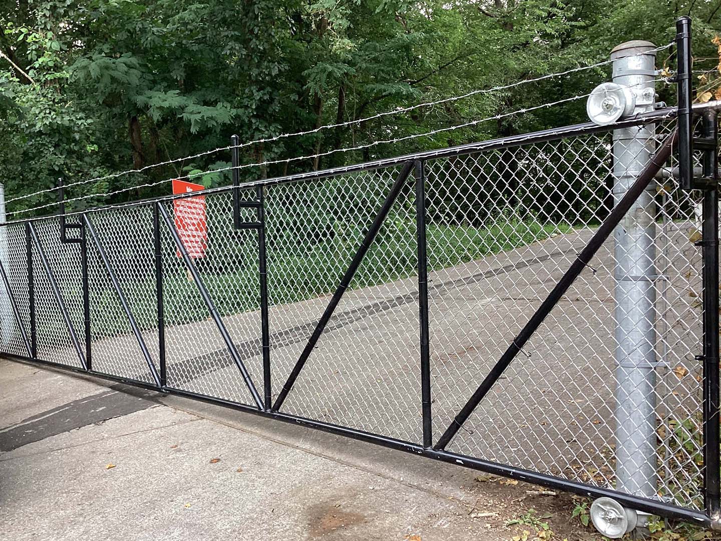 Photo of a commercial gate from a North Georgia fencing contractor