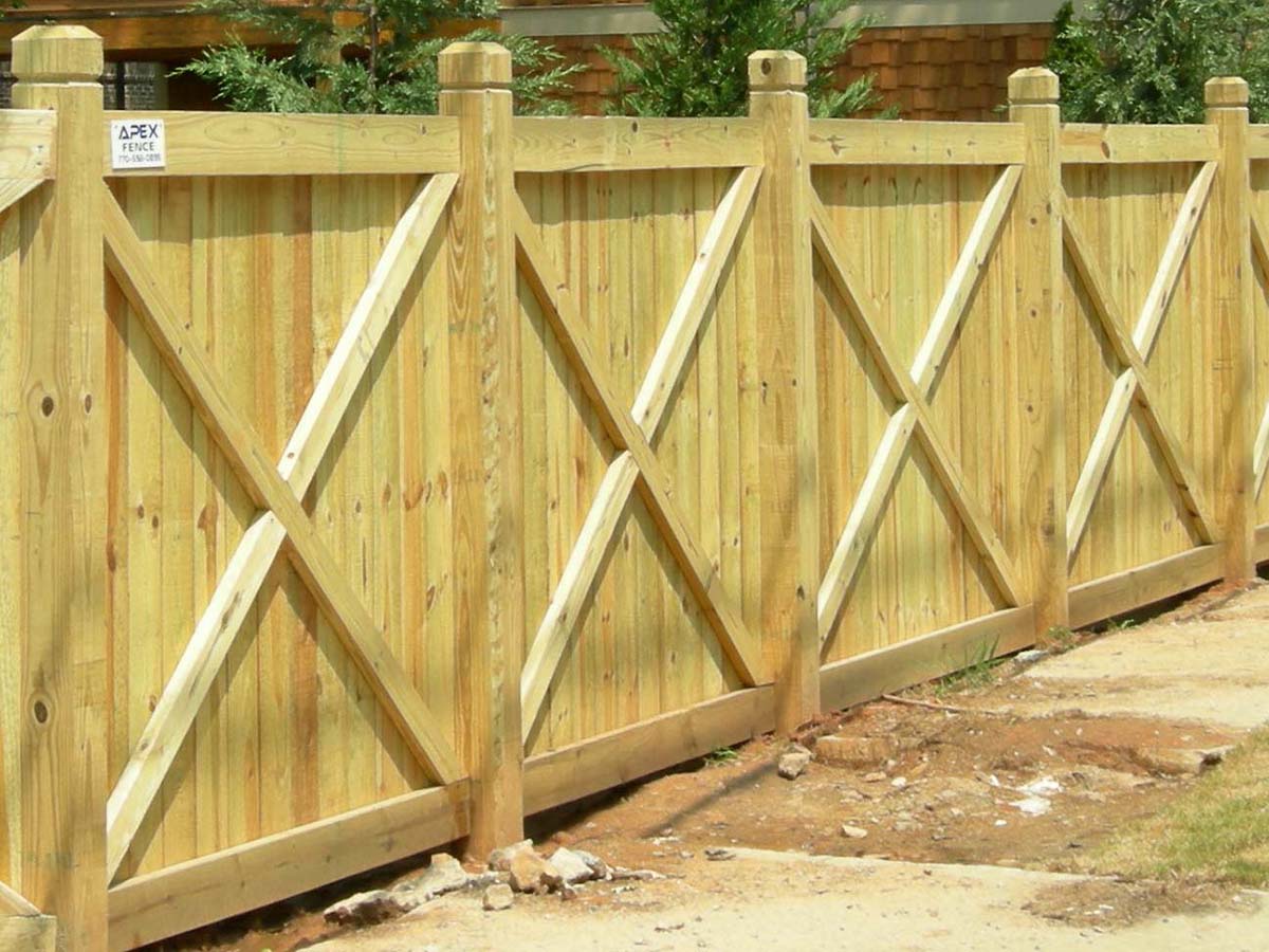 Forsyth County GA X Style wood fence
