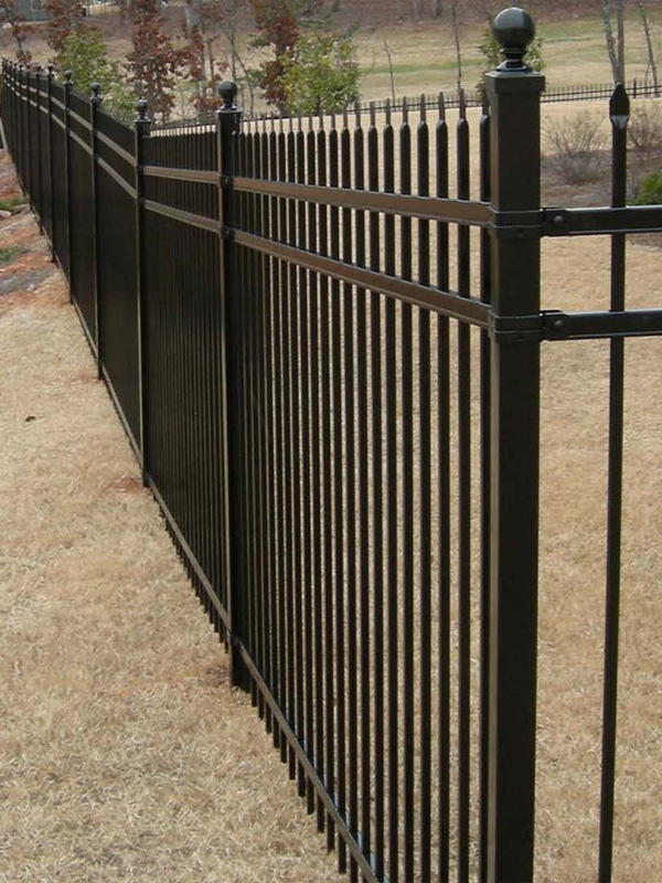 Aluminum Fence, Ornamental steel Fence,  Vinyl fence, Wood Fence and chain link fence options in the Johns Creek Georgia area.