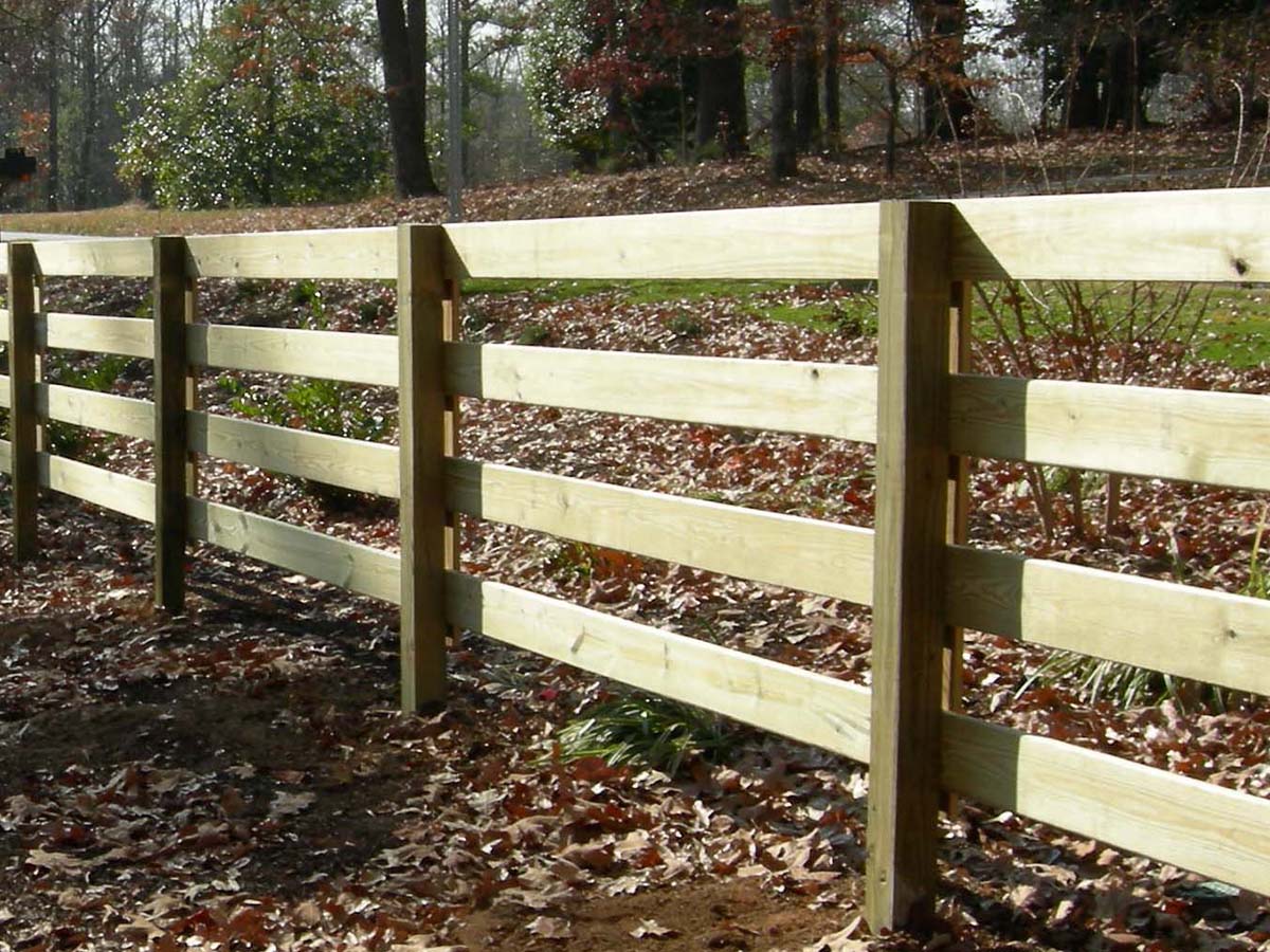 Midtown GA Ranch Rail wood fence